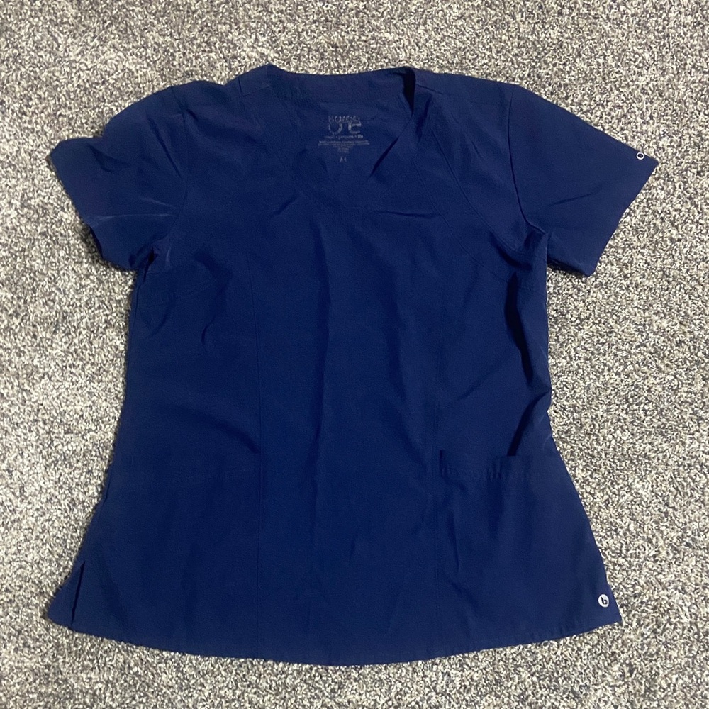 Navy Blue Women's Scrub Top